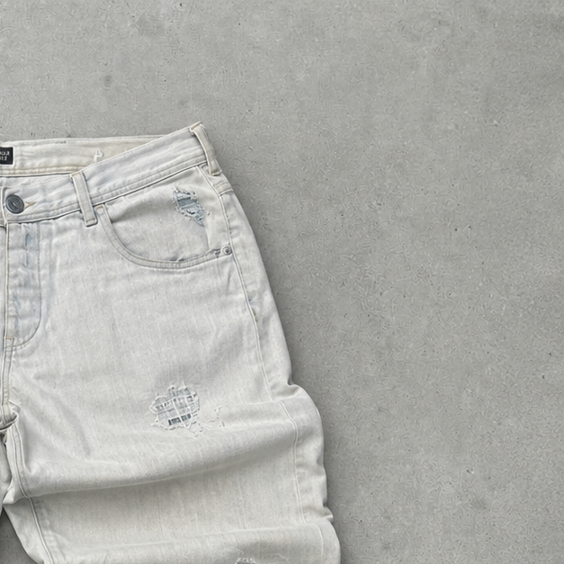 Y2K Vintage Armani Jeans Grau Limited (W32 | DE 48) Stitched Logo