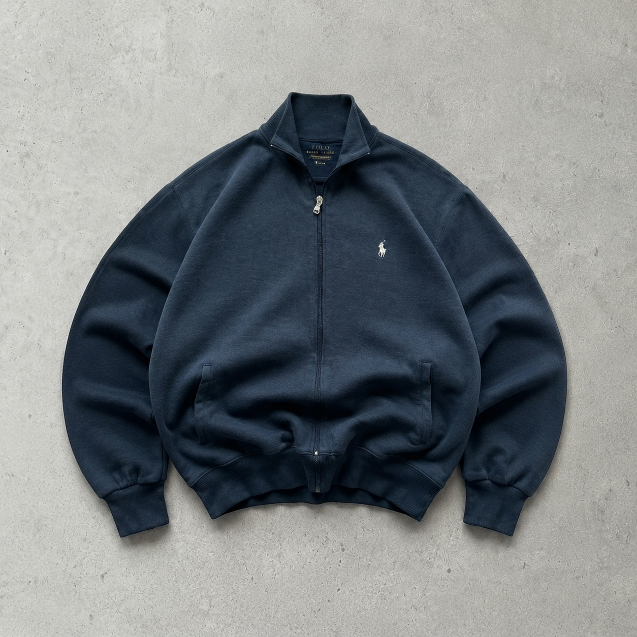 Ralph Lauren Polo Shirt Marineblau, Grau Limited (S) Stitched Logo