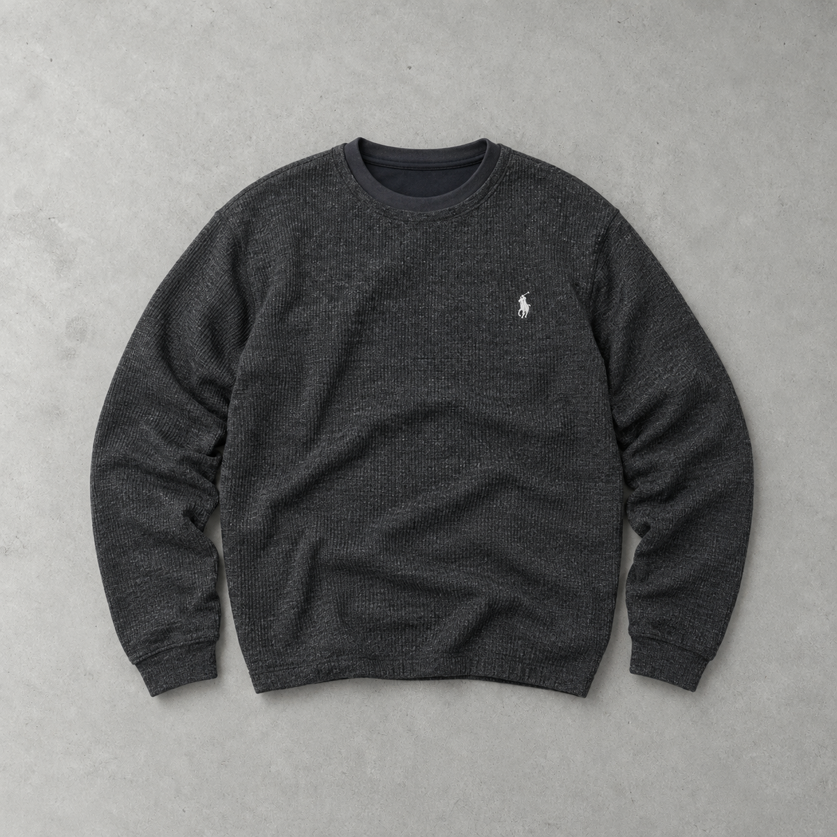 Ralph Lauren Sweater Schwarz Stitched Logo Limited (L)