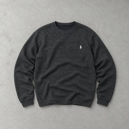 Ralph Lauren Sweater Schwarz Stitched Logo Limited (L)