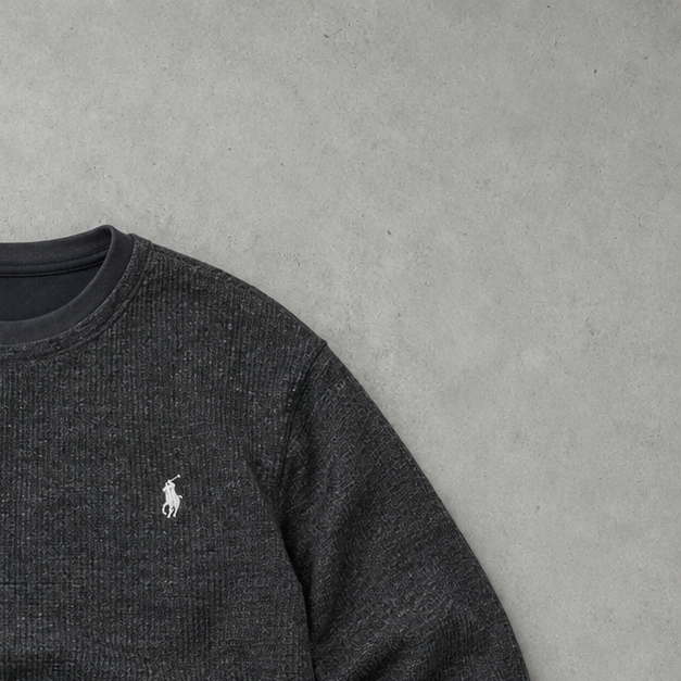 Ralph Lauren Sweater Schwarz Stitched Logo Limited (L)
