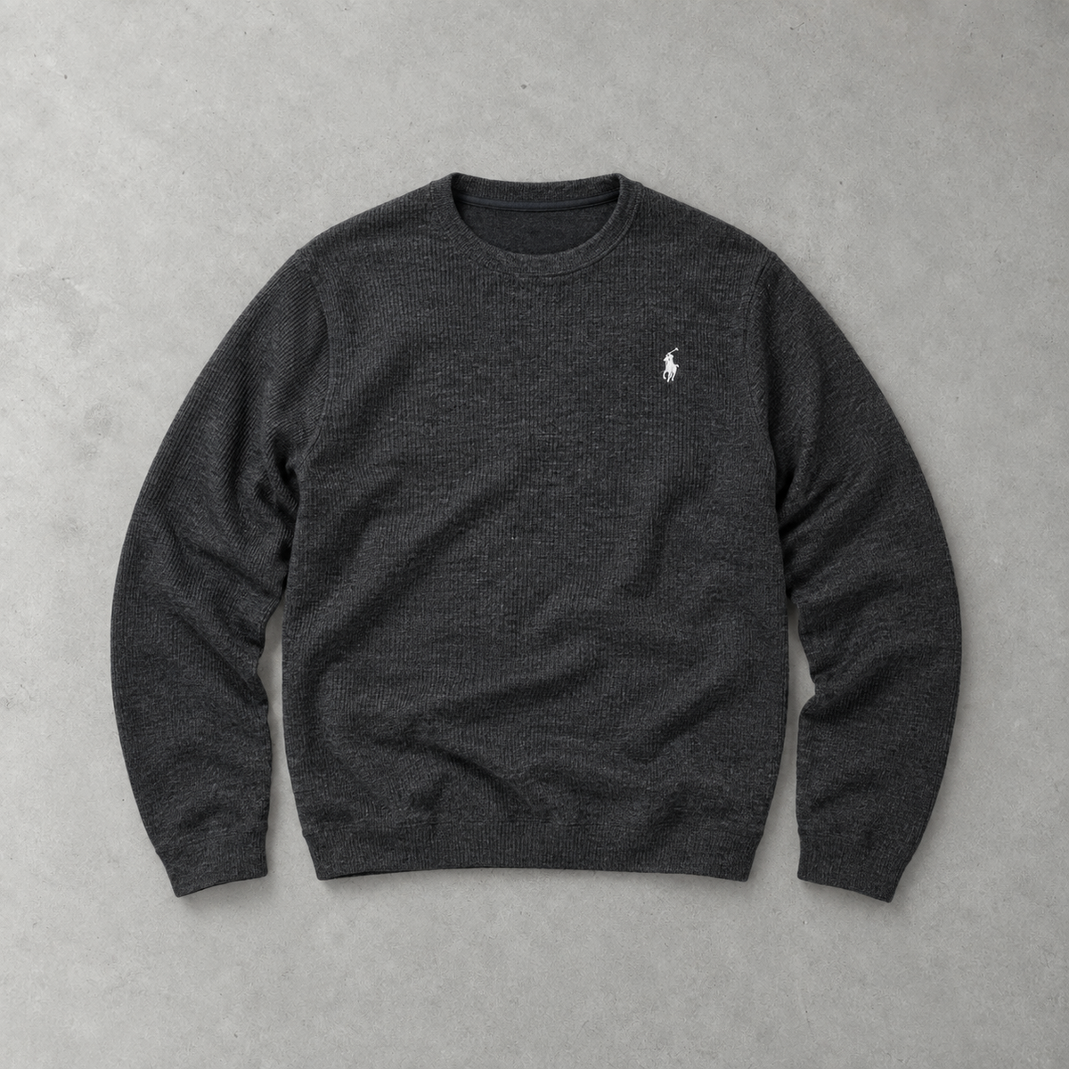 Ralph Lauren Sweater Schwarz Stitched Logo Limited (L)