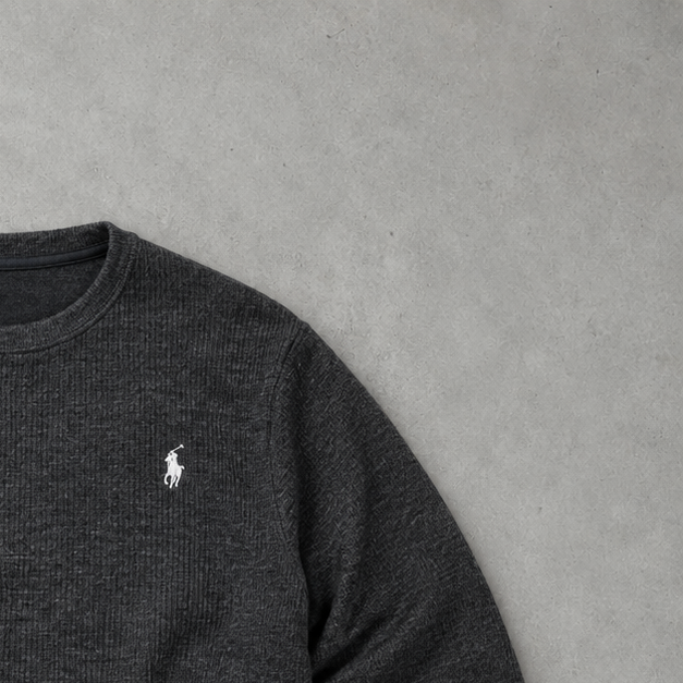 Ralph Lauren Sweater Schwarz Stitched Logo Limited (L)