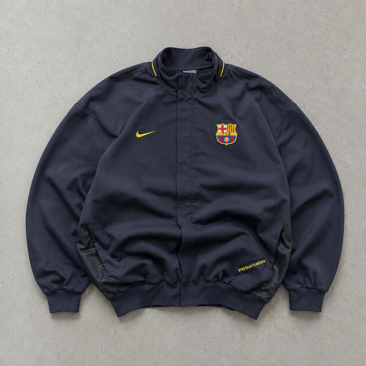 FC Barcelona Vintage Nike Track Jacket Marineblau, Black Limited (XL)