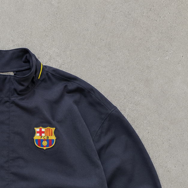 FC Barcelona Vintage Nike Track Jacket Marineblau, Black Limited (XL)