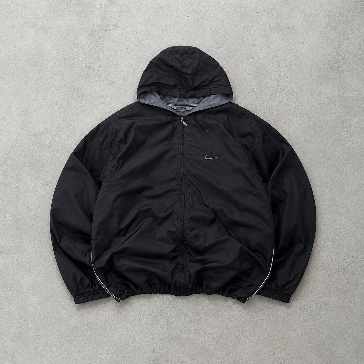 90s Vintage Nike Track Jacket Black, Grey Rare (L)