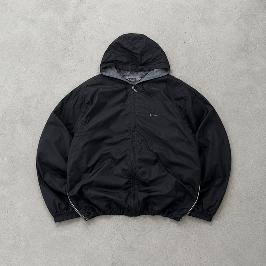 90s Vintage Nike Track Jacket Black, Grey Rare (L)