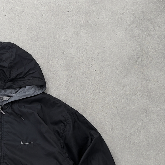 90s Vintage Nike Track Jacket Black, Grey Rare (L)