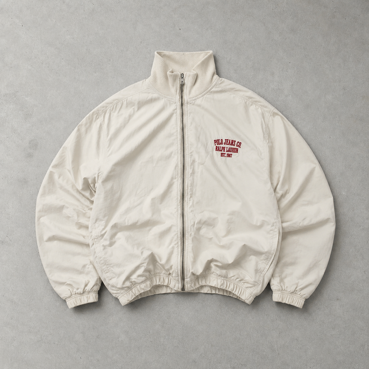 Ralph Lauren Jacket Creme Rare Stitched Logo (XL)