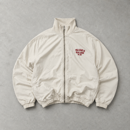 Ralph Lauren Jacket Creme Rare Stitched Logo (XL)