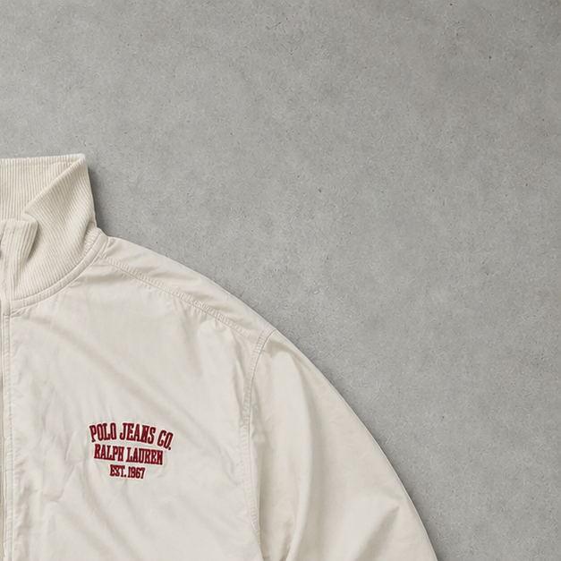 Ralph Lauren Jacket Creme Rare Stitched Logo (XL)