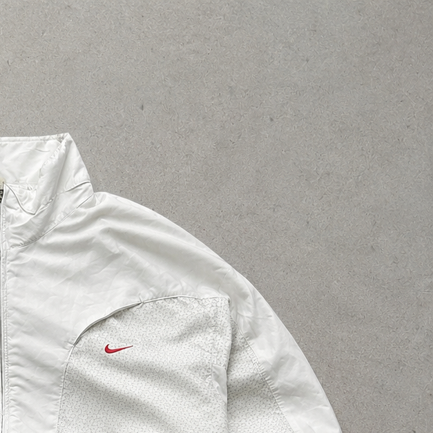 Vintage Nike Windbreaker White, Red Limited (M)