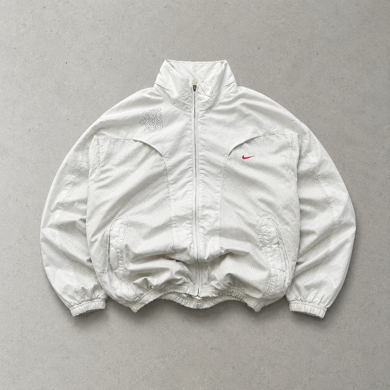 Vintage Nike Windbreaker White, Red Limited (M)