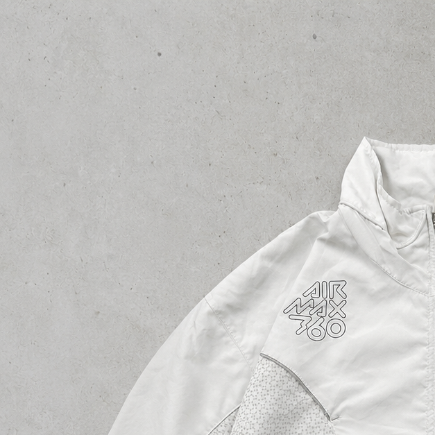 Vintage Nike Windbreaker White, Red Limited (M)