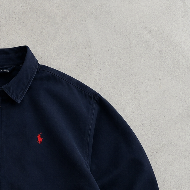 Ralph Lauren Jacket Navy Rare (S) Stitched Logo