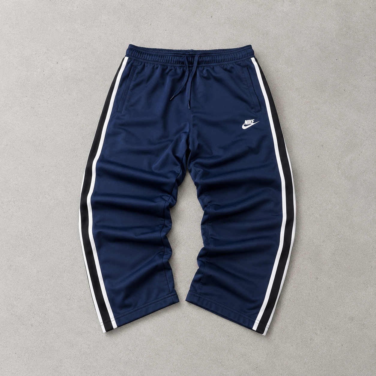 Y2K Nike Track Pants Weiß, Marineblau Limited (S)