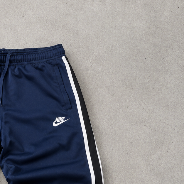 Y2K Nike Track Pants Weiß, Marineblau Limited (S)