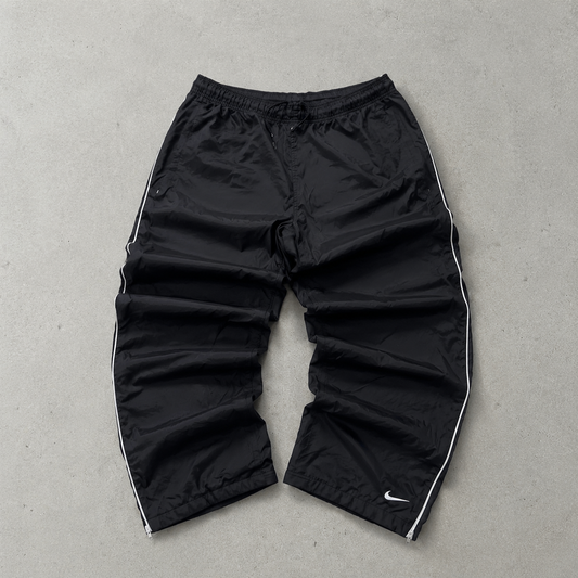 Y2K Nike Track Pants Schwarz, Weiß Rare (S)