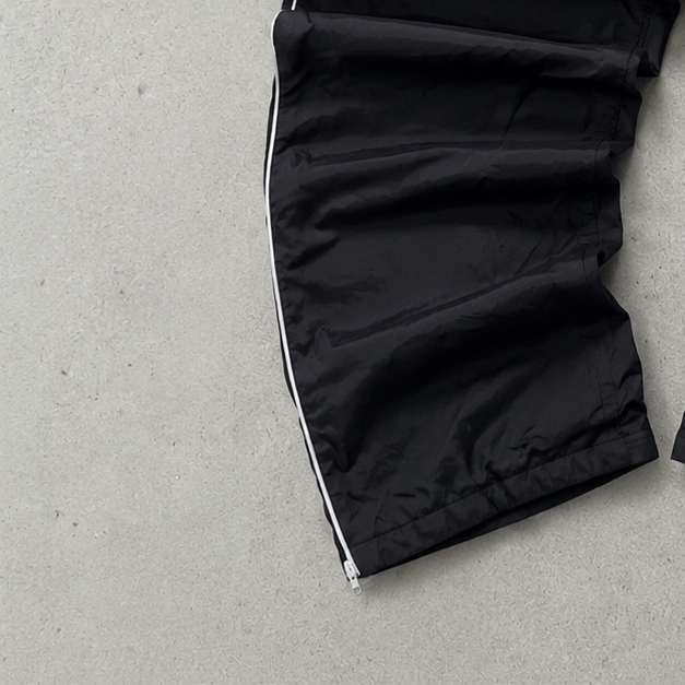 Y2K Nike Track Pants Schwarz, Weiß Rare (S)