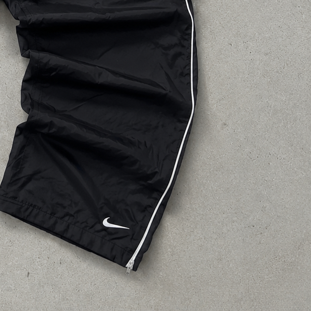 Y2K Nike Track Pants Schwarz, Weiß Rare (S)