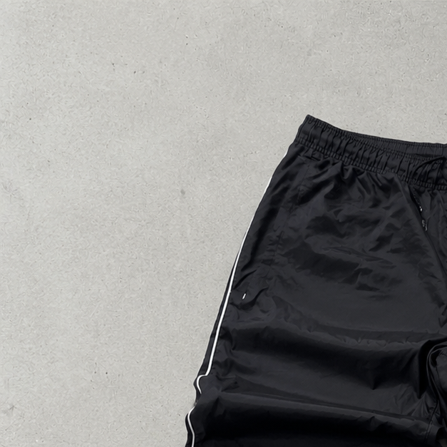 Y2K Nike Track Pants Schwarz, Weiß Rare (S)