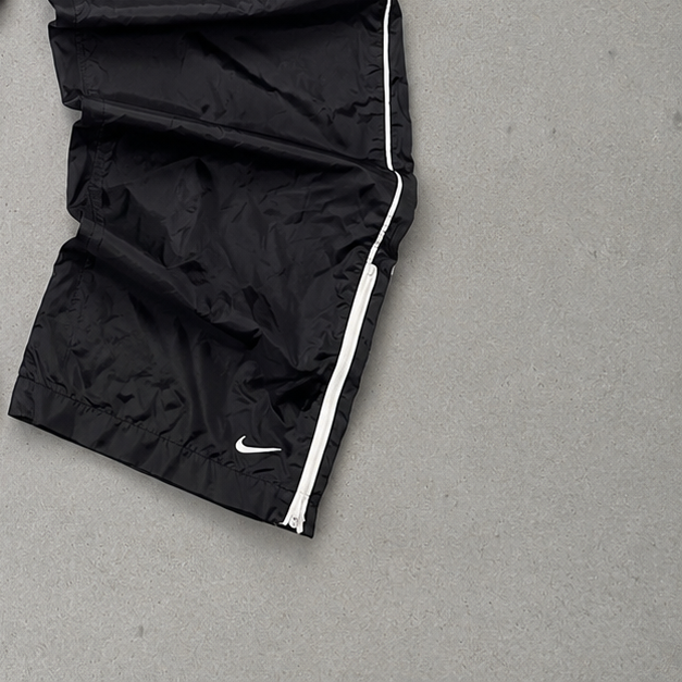 Y2K Nike Track Pants Schwarz, Weiß Rare (S)