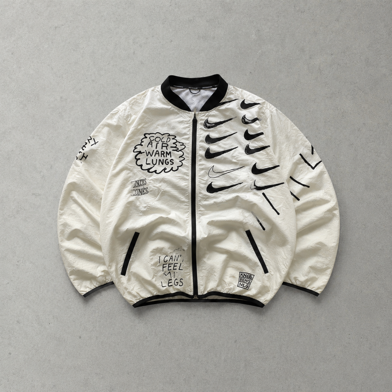 Nike Jacket Cream, Black Rare (Size M)