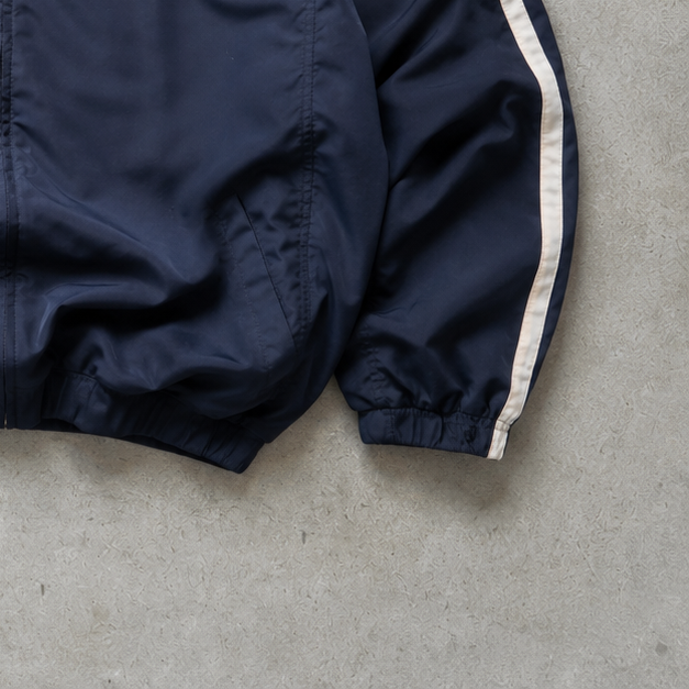 90s Vintage Nike Windbreaker Marineblau, White Limited (L)