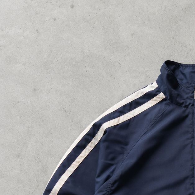 90s Vintage Nike Windbreaker Marineblau, White Limited (L)