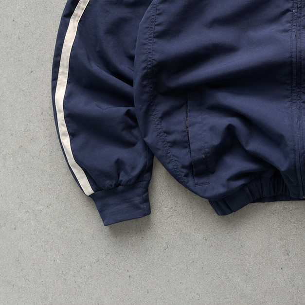 90s Vintage Nike Windbreaker Marineblau, White Limited (L)