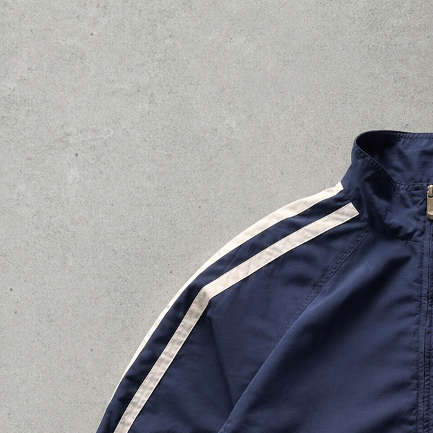 90s Vintage Nike Windbreaker Marineblau, White Limited (L)