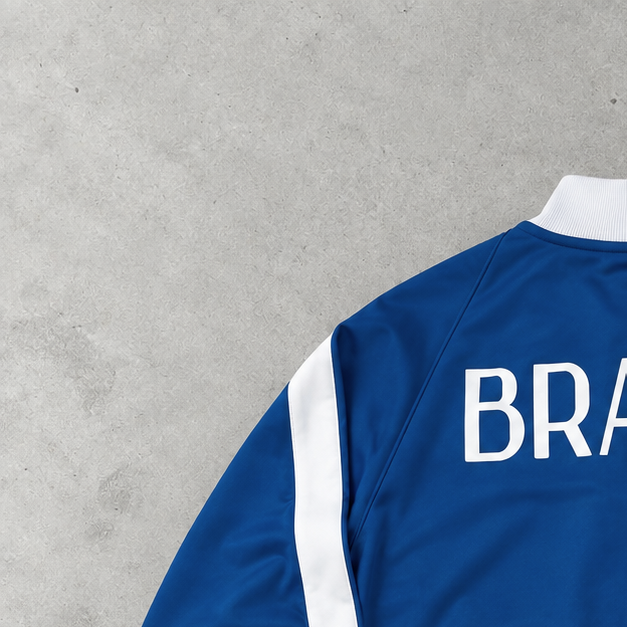 Brasilien Y2K Nike Track Jacket Blau, Weiß Limited (S)