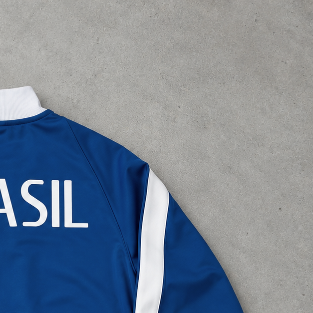 Brasilien Y2K Nike Track Jacket Blau, Weiß Limited (S)