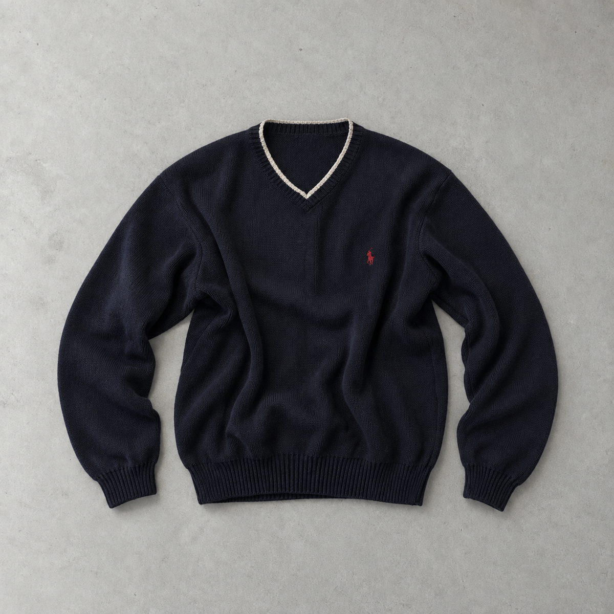 Ralph Lauren Sweater Marineblau Limited (M) Stitched Logo