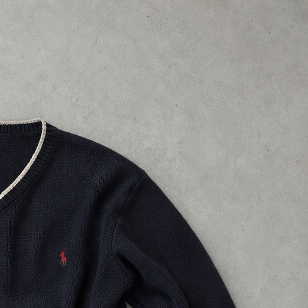 Ralph Lauren Sweater Marineblau Limited (M) Stitched Logo