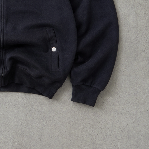 Lacoste Fleece Jacket Black / Dark Green Rare Stitched Logo (L)