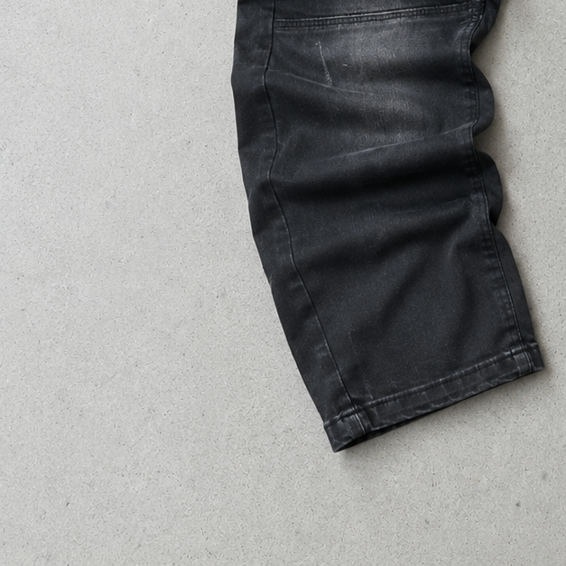 Y2K 90s 80s Vintage Armani Jeans Baggy Jeans Schwarz, Grau Rare (M)