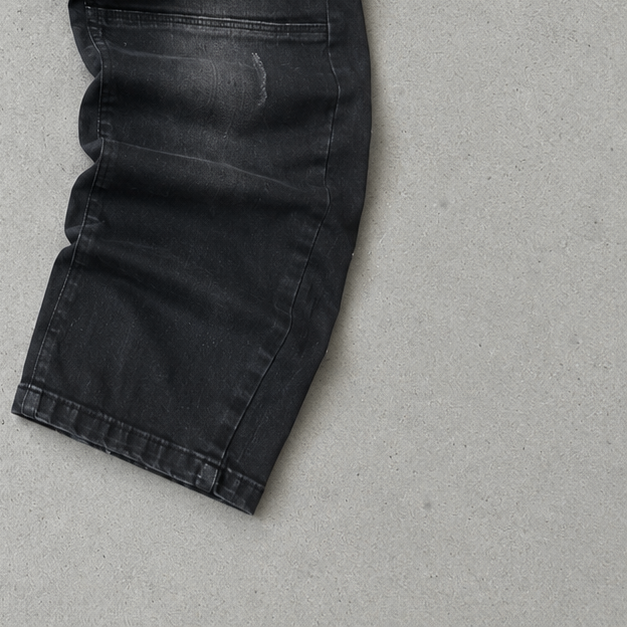 Y2K 90s 80s Vintage Armani Jeans Baggy Jeans Schwarz, Grau Rare (M)