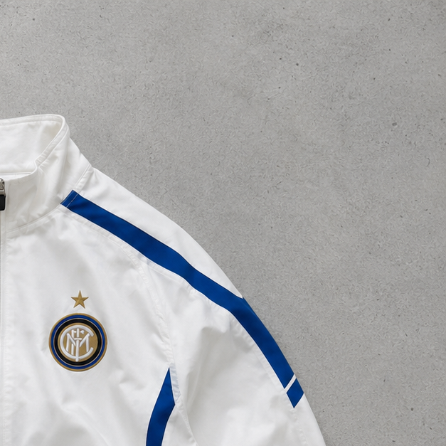 Inter Milan Vintage Nike Track Jacket White, Blue Rare (S)