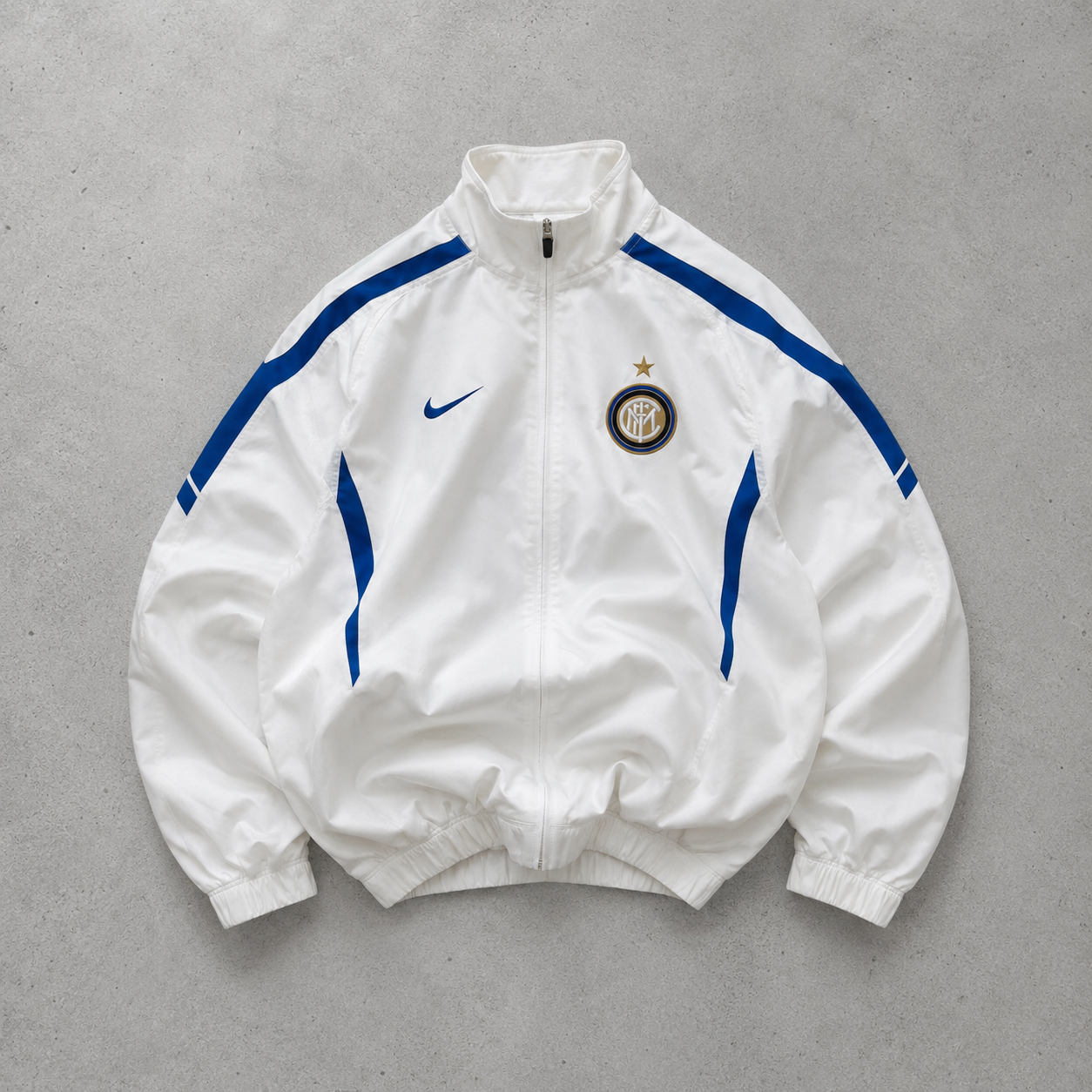 Inter Milan Vintage Nike Track Jacket White, Blue Rare (S)