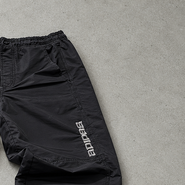 90S Adidas Track Pants Black Rare (S)