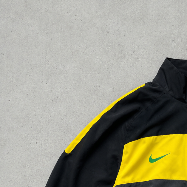 Brazil Y2K Vintage Nike Windbreaker Yellow, Black Rare (XXL)