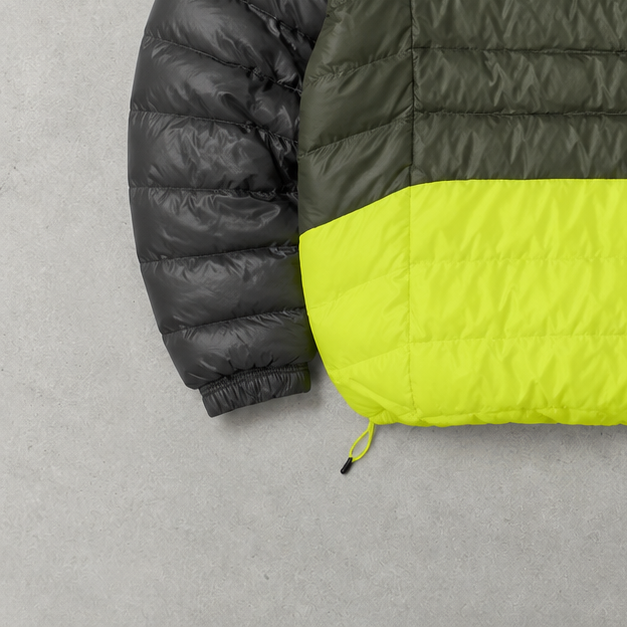 Polo Ralph Lauren Puffer Jacket Dunkelgrün, Gelb Limited (M)