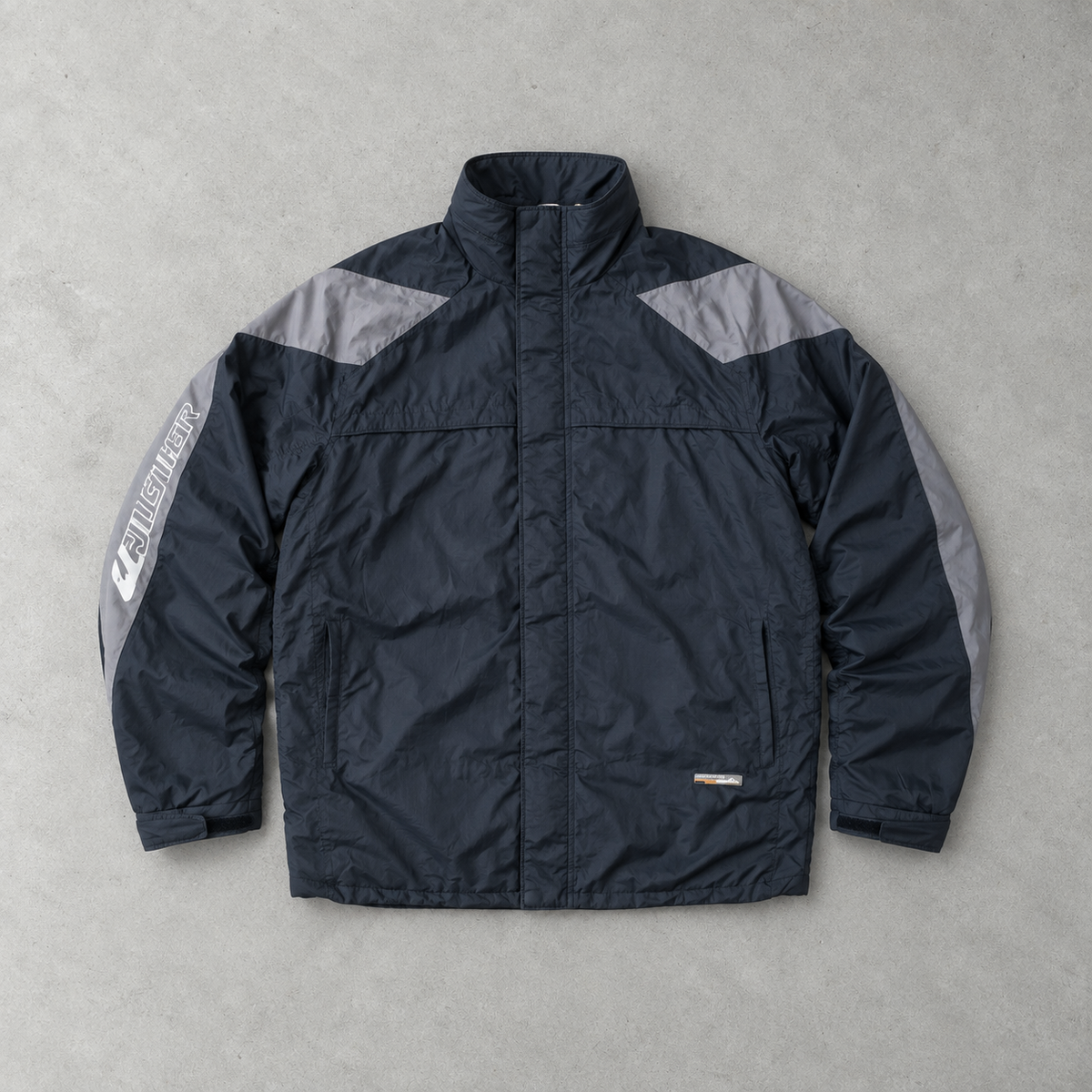 Y2K Nike Pufferjacke Marine / Grau Selten (L)