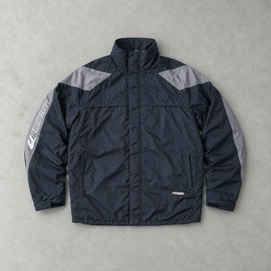 Y2K Nike Pufferjacke Marine / Grau Selten (L)