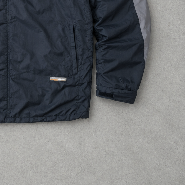 Y2K Nike Pufferjacke Marine / Grau Selten (L)