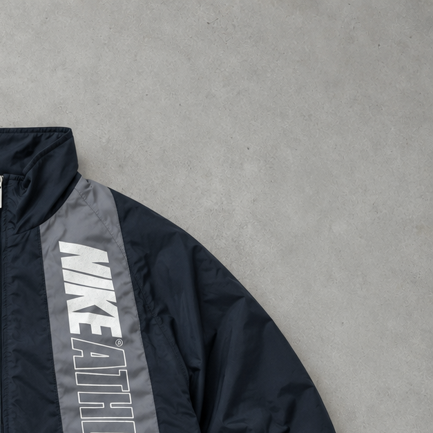 Y2K Nike Pufferjacke Marine / Grau Selten (L)