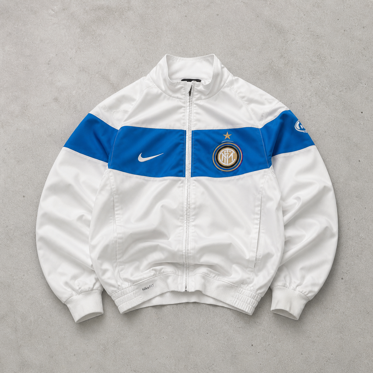 Vintage Nike Track Jacket White, Blue Rare (S)
