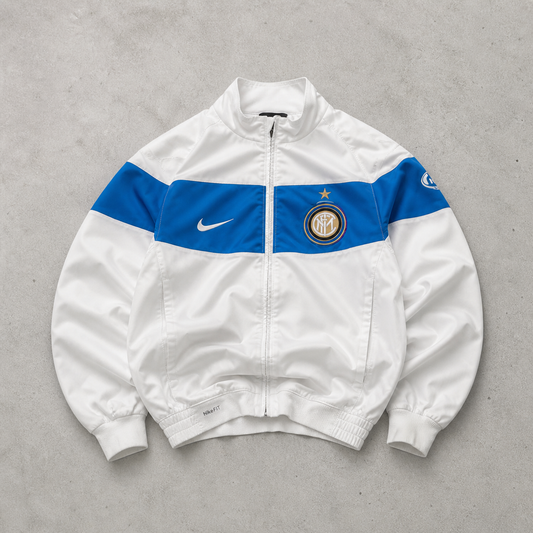 Vintage Nike Track Jacket White, Blue Rare (S)