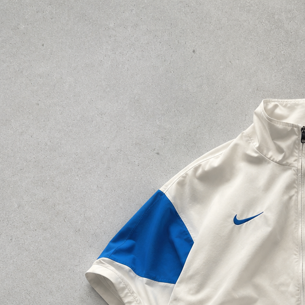 Vintage Nike Track Jacket White, Blue Rare (S)